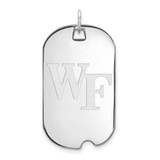 10K White Gold Wake Forest University Large Dog Tag by LogoArt