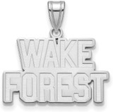 Image of 10K White Gold Wake Forest University Medium Pendant by LogoArt (1W043WFU)