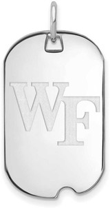 Image of 10K White Gold Wake Forest University Small Dog Tag by LogoArt