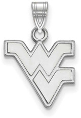Image of 10K White Gold West Virginia University Small Pendant by LogoArt