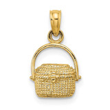 Image of 10K Yellow Gold 2-D Nantucket Basket Pendant 10K7967