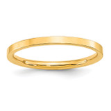 Image of 10K Yellow Gold 2mm Standard Flat Comfort Fit Band Ring