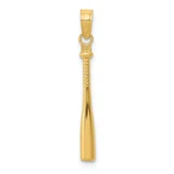 Image of 10K Yellow Gold 3-D Baseball Bat Pendant