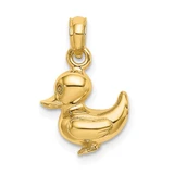 Image of 10K Yellow Gold 3-D Duckling Pendant