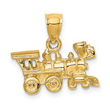 Image of 10k Yellow Gold 3-D Locomotive Pendant 10D3304