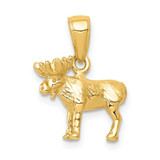 Image of 10K Yellow Gold 3-D Moose Pendant