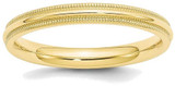 Image of 10K Yellow Gold 3mm Milgrain Comfort Fit Band Ring