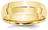 Image of 10K Yellow Gold 6mm Knife Edge Comfort Fit Band Ring