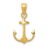 Image of 10K Yellow Gold Anchor Pendant 10C3339