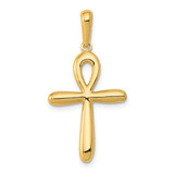 Image of 10K Yellow Gold Ankh Cross Pendant
