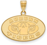 Image of 10K Yellow Gold Auburn University Medium Pendant by LogoArt (1Y045AU)