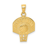 Image of 10K Yellow Gold Basketball Pendant 10C1031