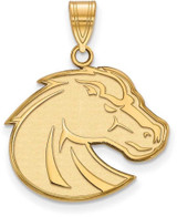 Image of 10K Yellow Gold Boise State University Large Pendant by LogoArt (1Y002BOS)