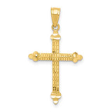 Image of 10K Yellow Gold Budded Cross Pendant 10C1130