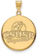 Image of 10K Yellow Gold California State University San Bernardino Large LogoArt Pendant