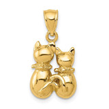 Image of 10K Yellow Gold Cat Pendant