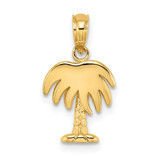 Image of 10K Yellow Gold Charleston Palm Tree Pendant 10K7991