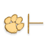 10K Yellow Gold Clemson University Small Post Earrings by LogoArt