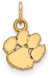 Image of 10K Yellow Gold Clemson University X-Small Pendant by LogoArt (1Y001CU)