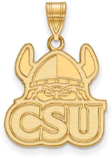 Image of 10K Yellow Gold Cleveland State University Large Pendant by LogoArt