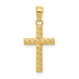 Image of 10K Yellow Gold Cross Pendant 10C1095