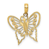 Image of 10K Yellow Gold Cut-Out Butterfly Pendant 10K6556