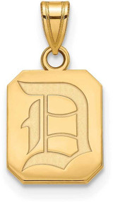 Image of 10K Yellow Gold Duquesne University Small Pendant by LogoArt (1Y005DUU)