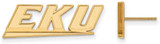 Image of 10K Yellow Gold Eastern Kentucky University Small Post Earrings by LogoArt