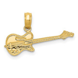 Image of 10K Yellow Gold Electric Guitar Pendant