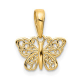 Image of 10k Yellow Gold Filigree Butterfly Pendant