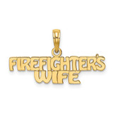 Image of 10K Yellow Gold FIREFIGHTERS WIFE Pendant