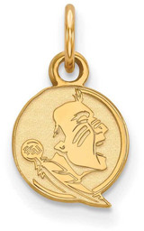Image of 10K Yellow Gold Florida State University X-Small Pendant by LogoArt (1Y043FSU)