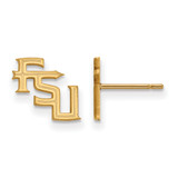 10K Yellow Gold Florida State University X-Small Post Earrings LogoArt 1Y064FSU