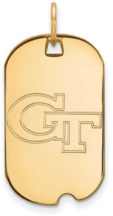 Image of 10K Yellow Gold Georgia Institute of Technology Small Dog Tag by LogoArt