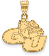 Image of 10K Yellow Gold Gonzaga University Medium Pendant by LogoArt