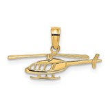 Image of 10K Yellow Gold Helicopter Pendant