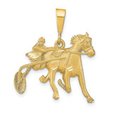 Image of 10K Yellow Gold Horse Racing Pendant