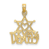 Image of 10K Yellow Gold I HEART MY DEPUTY Pendant