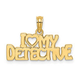 Image of 10K Yellow Gold I HEART MY DETECTIVE Pendant