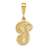 Image of 10K Yellow Gold Initial G Pendant 10C242/G