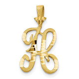 Image of 10K Yellow Gold Initial H Pendant 10C767H