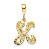 Image of 10K Yellow Gold Initial K Pendant 10C242/K