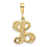 Image of 10K Yellow Gold Initial L Pendant 10C242/L