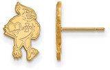 Image of 10K Yellow Gold Iowa State University Small Post Earrings by LogoArt