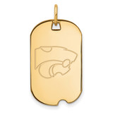 10K Yellow Gold Kansas State University Small Dog Tag by LogoArt