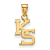 Image of 10K Yellow Gold Kansas State University Small Pendant by LogoArt (1Y044KSU)