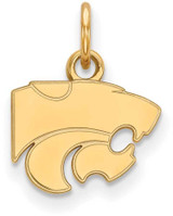 Image of 10K Yellow Gold Kansas State University X-Small Pendant by LogoArt (1Y001KSU)