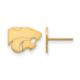 10K Yellow Gold Kansas State University X-Small Post Earrings by LogoArt