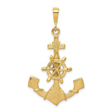Image of 10K Yellow Gold Large Anchor Pendant