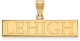 Image of 10K Yellow Gold Lehigh University Large Pendant by LogoArt (1Y006LHU)